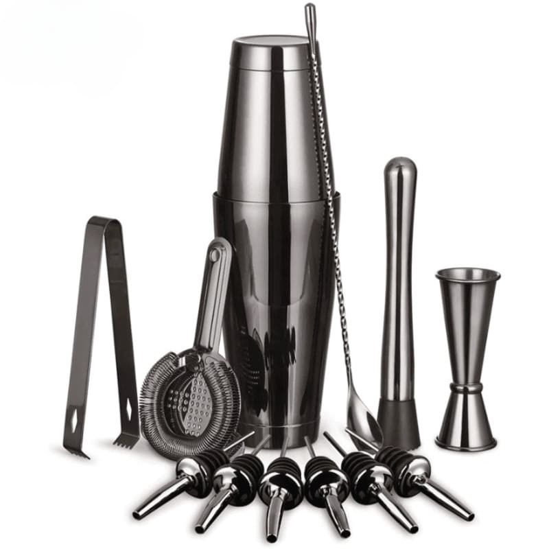 Kit Bartender Barman Premium Coqueteleira Profissional Pçs Inox Especiais Drinks Coquetéis