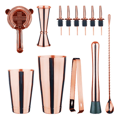 Kit Bartender Barman Premium Coqueteleira Profissional Pçs Inox Especiais Drinks Coquetéis