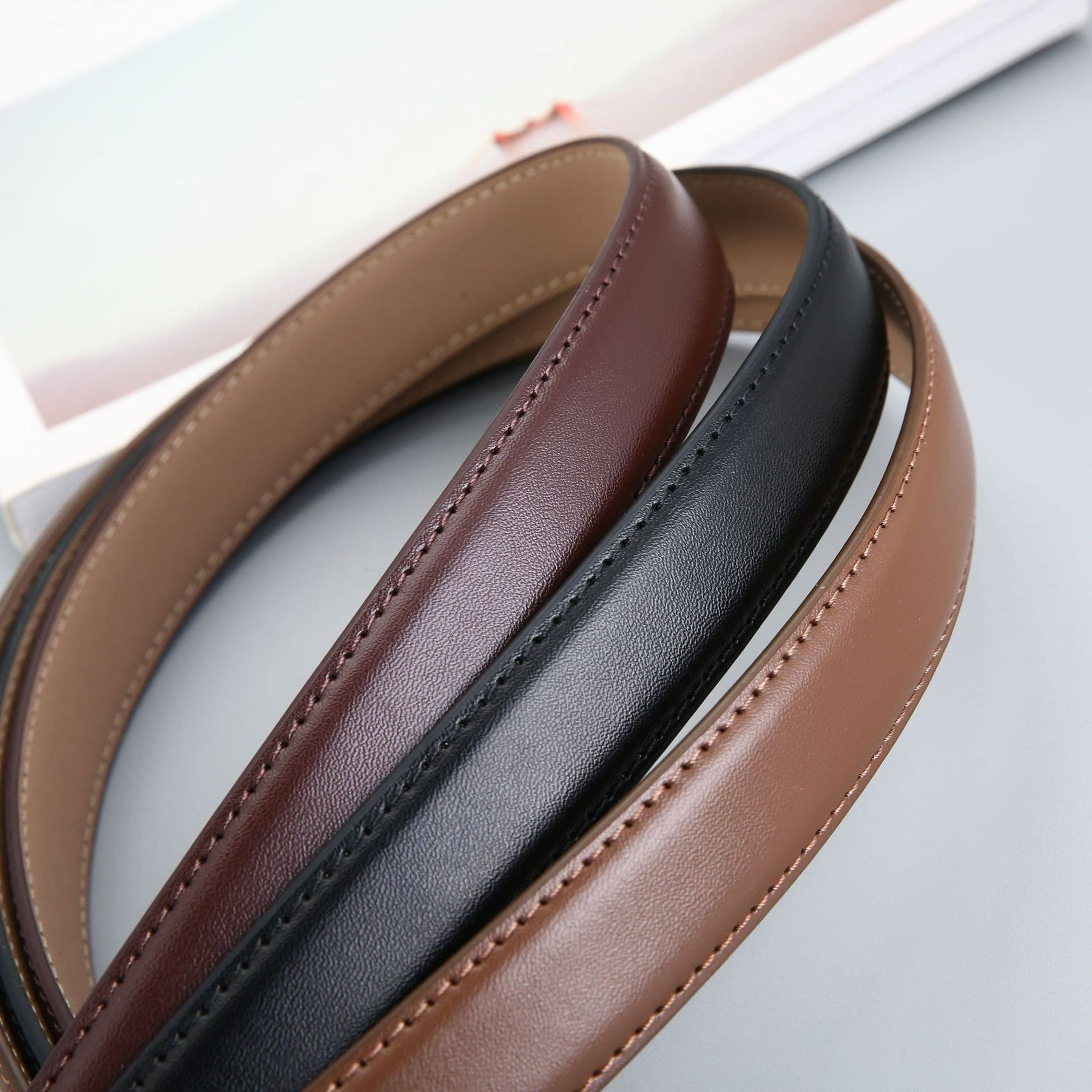 Cinto Feminino em Couro Legítimo Fino Design Luxo