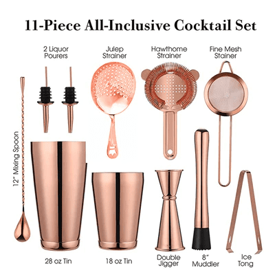 Kit Bartender Barman Premium Coqueteleira Profissional Pçs Inox Especiais Drinks Coquetéis
