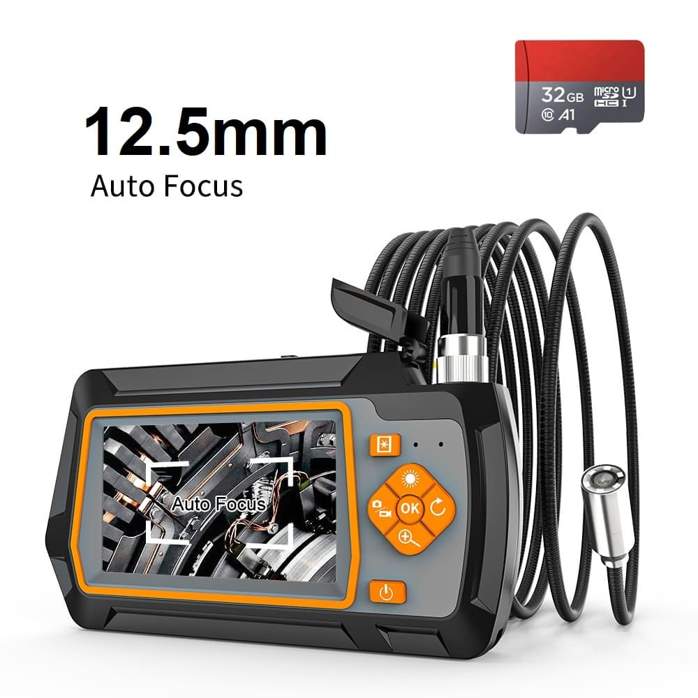 Boroscópio Industrial com Tela LCD 4.3" IPS 2.0MP 1080P HD Lente com LED 32GB TF