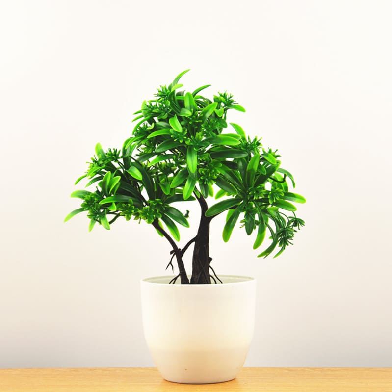 Vasos com Plantas Artificiais Bonsai para Decoração