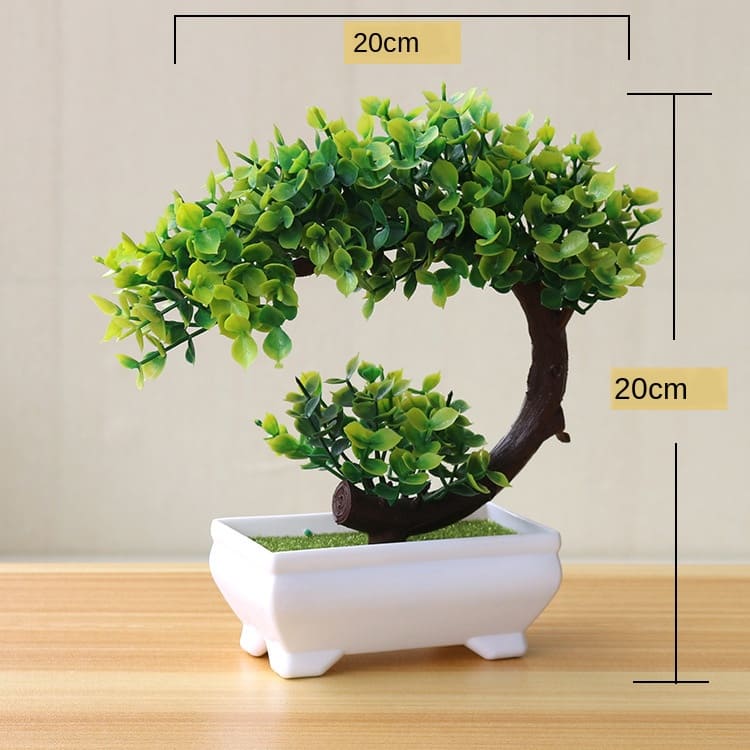 Vasos com Plantas Artificiais Bonsai para Decoração