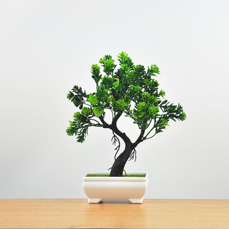 Vasos com Plantas Artificiais Bonsai para Decoração