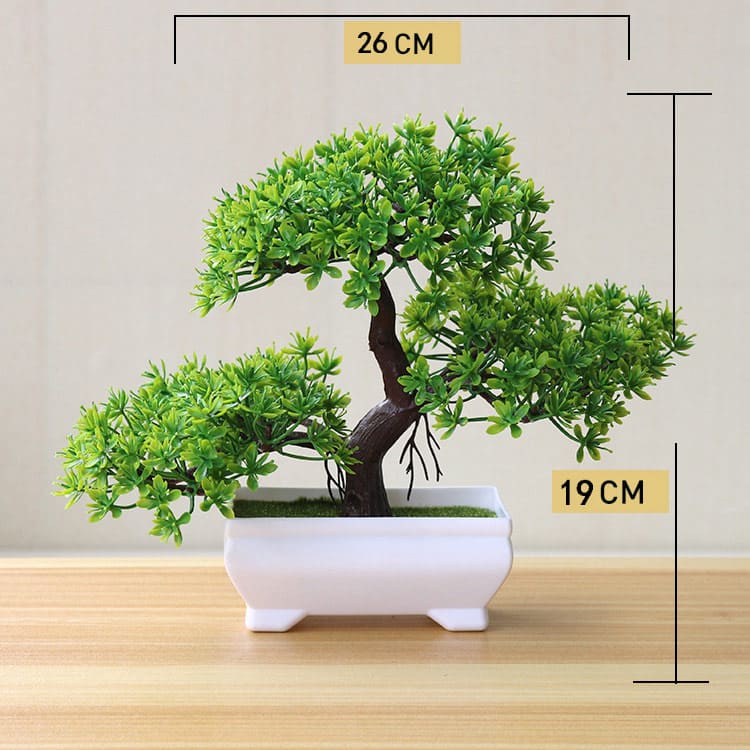 Planta Artificial Bonsai Colorido com Vaso para Decoração