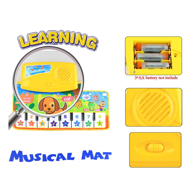 Tapete de Atividades para Bebê Piano Infantil