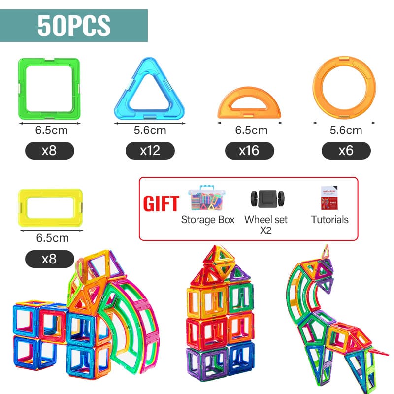 Blocos de Montar Magnéticos Brinquedo Educativo