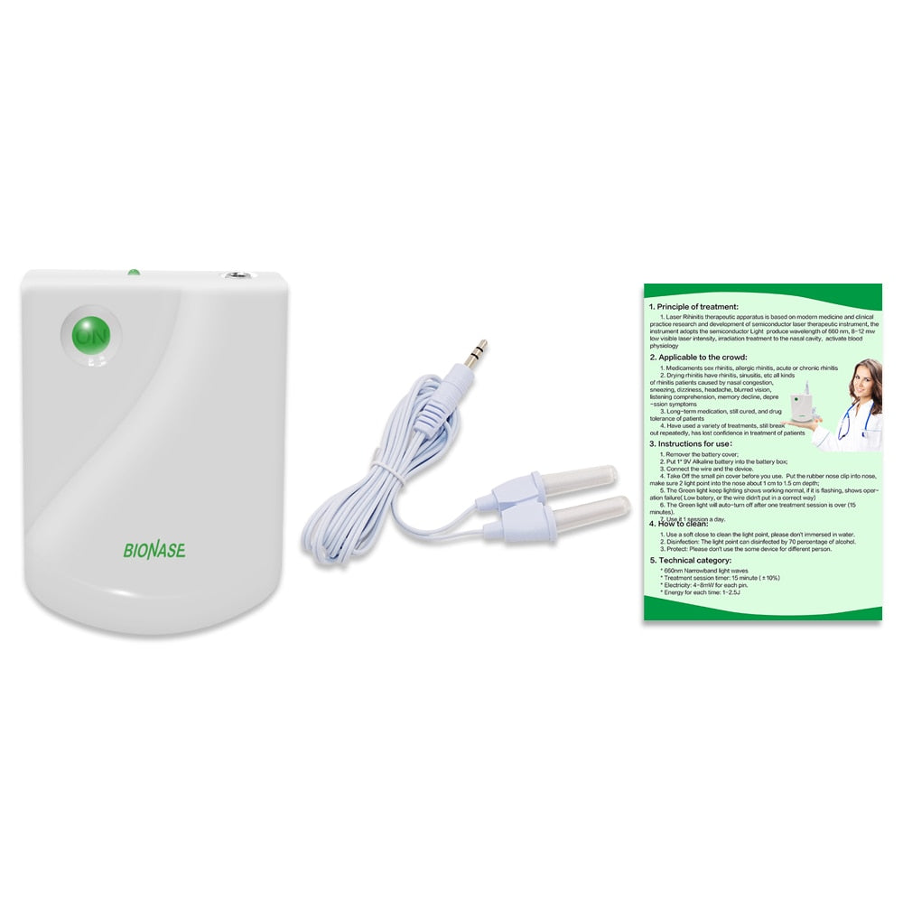 Aparelho a Laser para Tratamento de Rinite e Sinusite Bionase + Sonda + Manual