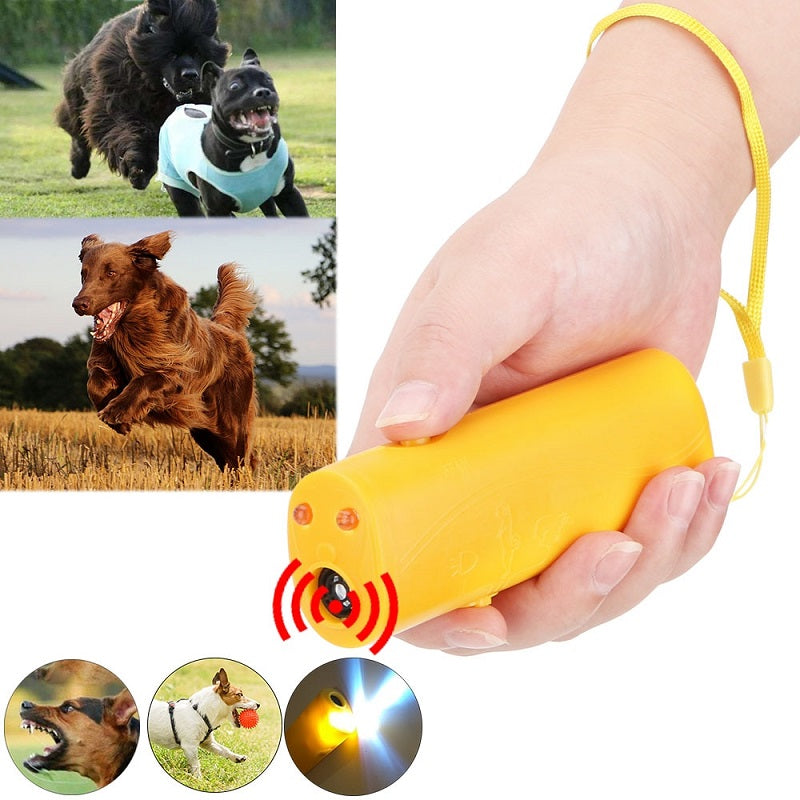 Repelente Ultrassônico para Cães 3 em 1