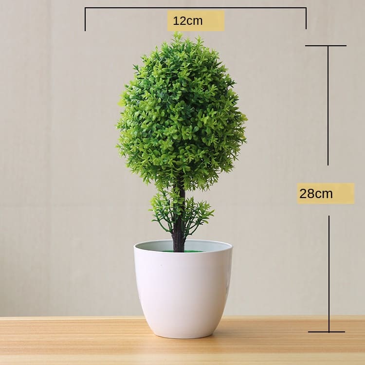 Vasos com Plantas Artificiais Bonsai para Decoração