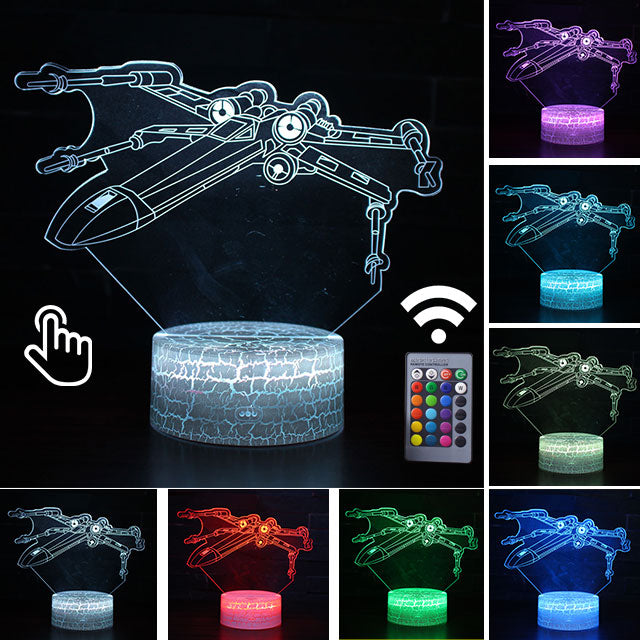 Luminária Abajur Led 3D Luz Noturna Star Wars Guerra nas Estrelas