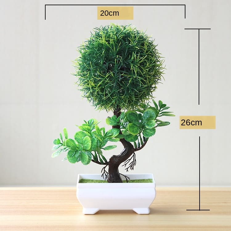 Vasos com Plantas Artificiais Bonsai para Decoração