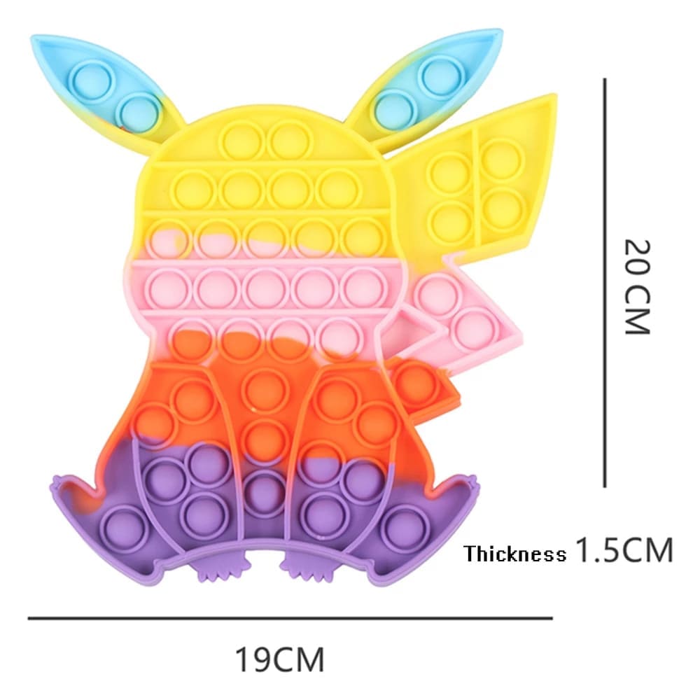 Brinquedo Pop It Pokemon Pikachu Anti Stress Fidget Toys Sensorial Colorido