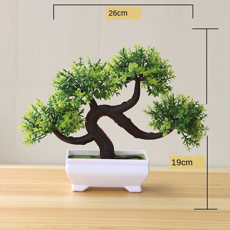 Vasos com Plantas Artificiais Bonsai para Decoração