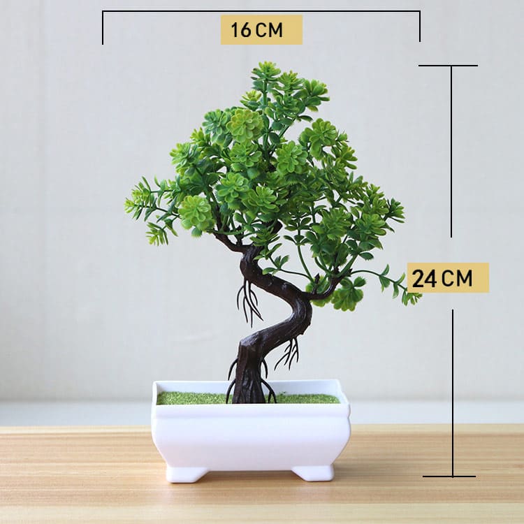 Planta Artificial Bonsai Colorido com Vaso para Decoração