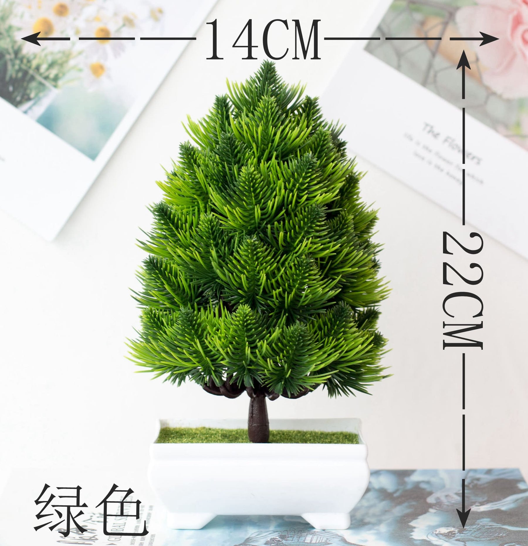 Vasos com Plantas Artificiais Bonsai para Decoração