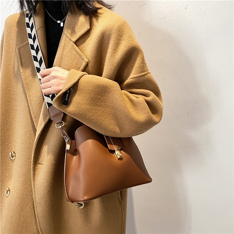 Bolsa De Ombro Feminina de Couro Sintético Designer Fashion Lady