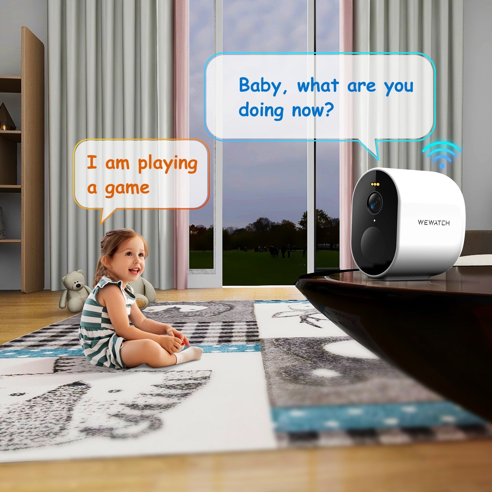 Câmera de Segurança Wewatch IP Sem Fio HD 1080p IPF2