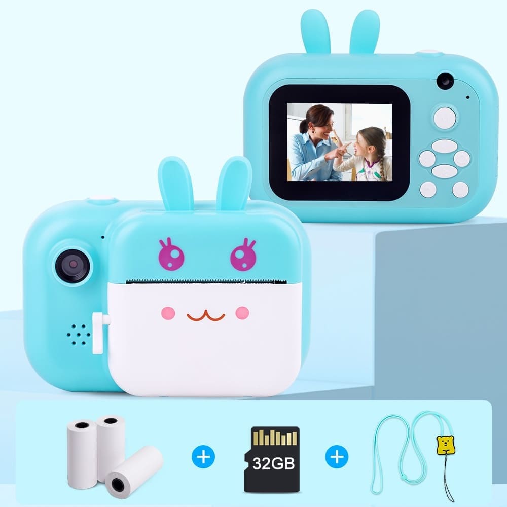Câmera Digital Fotográfica Infantil Instantânea Compacta Minibear