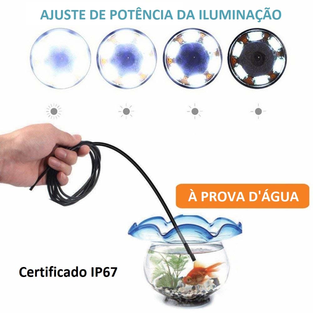 Recursos da Câmera Sonda Flex Endoscope