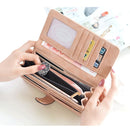 Carteira Feminina Longa Camurça Modelo Hellen