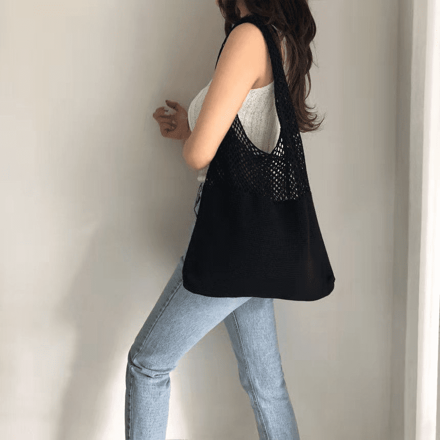 Bolsa de Praia Crochê Feminina Modelo Ilha Bela