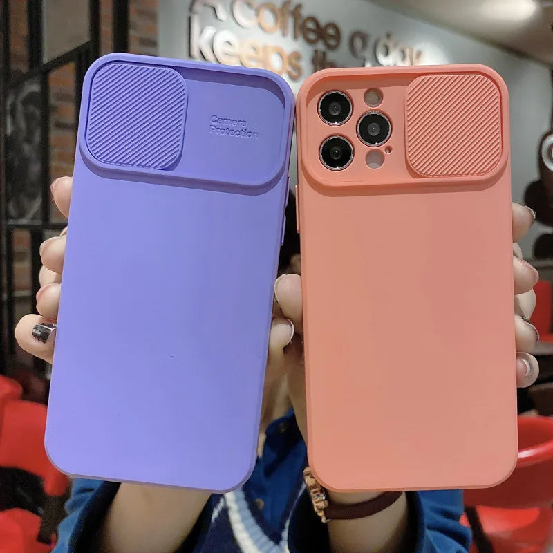 Capa para Iphone de Silicone com Proteção para Câmera