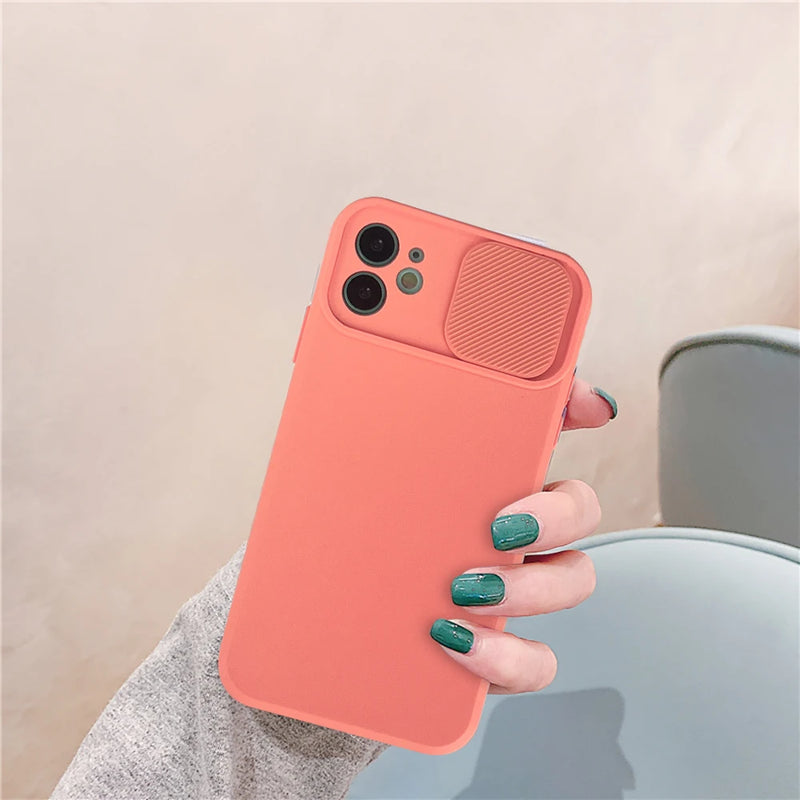 Capa para Iphone de Silicone com Proteção para Câmera