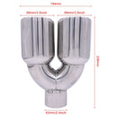 Ponteira de Escapamento Esportiva Dupla Aço Inoxidável