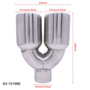 Ponteira de Escapamento Esportiva Dupla Aço Inoxidável