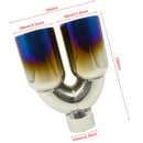 Ponteira de Escapamento Esportiva Dupla Aço Inoxidável