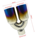 Ponteira de Escapamento Esportiva Dupla Aço Inoxidável