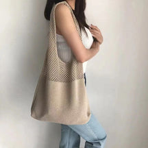Bolsa de Praia Crochê Feminina Modelo Ilha Bela