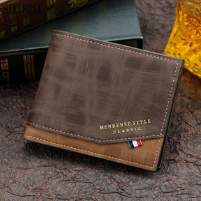 Carteira Masculina de Couro Estilo Clássico