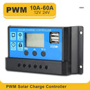 Controlador de Carga Solar LCD PWM 10-60A 12V 24V