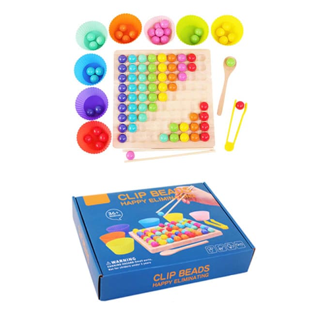 Brinquedo Educativo de Madeira para Jogo Montessori Tabuleiro Fechado