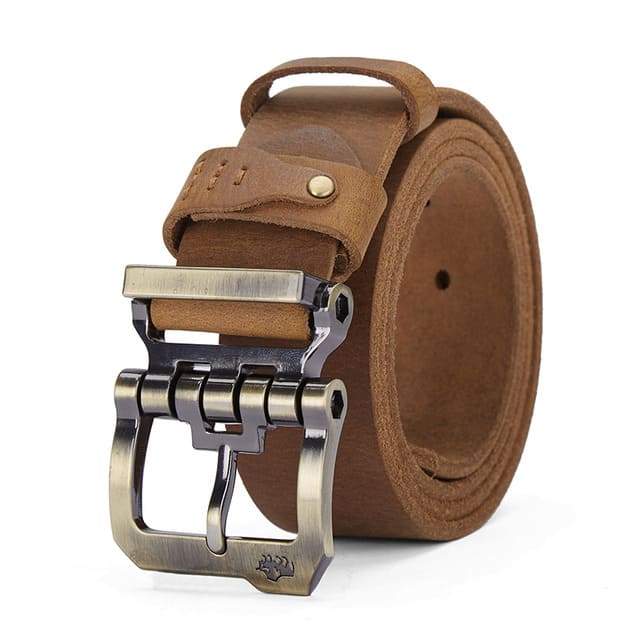 Cinto Bison Denim Couro Legítimo Original Cowboy