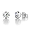 Brinco Pedra Redonda Zircônia