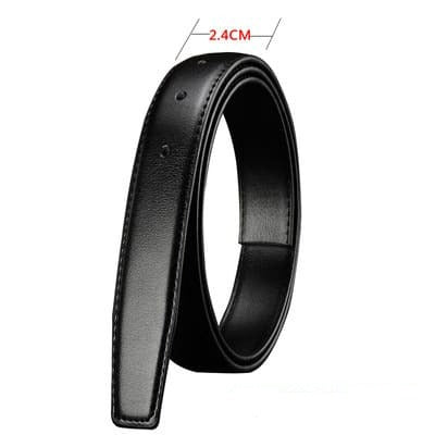 Cinto Sem Fivela Masculino Couro Legítimo Preto