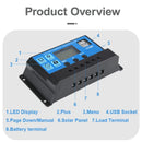 Controlador de Carga Solar LCD PWM 10-60A 12V 24V
