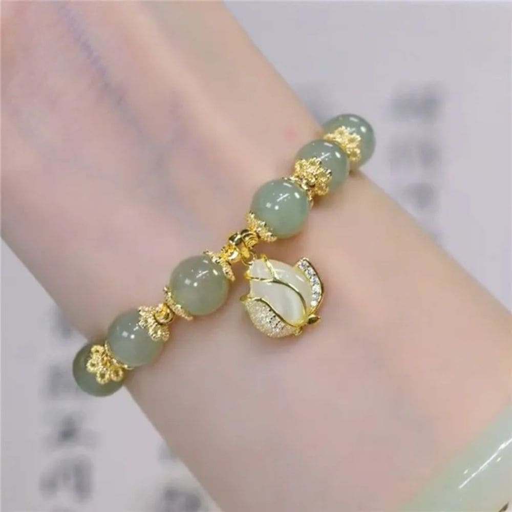 Pulseira Ajustável Feminina Dupla Com Pedras
