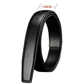 Cinto Sem Fivela Masculino Couro Legítimo Preto