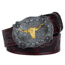 Cinto Country Masculino de Couro Legítimo Texas