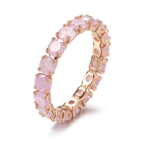 Anel Feminino Com Pedras de Zircônias Naturais