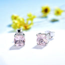 Brinco de Pedra Pequeno Com Zircônias - Prata 925