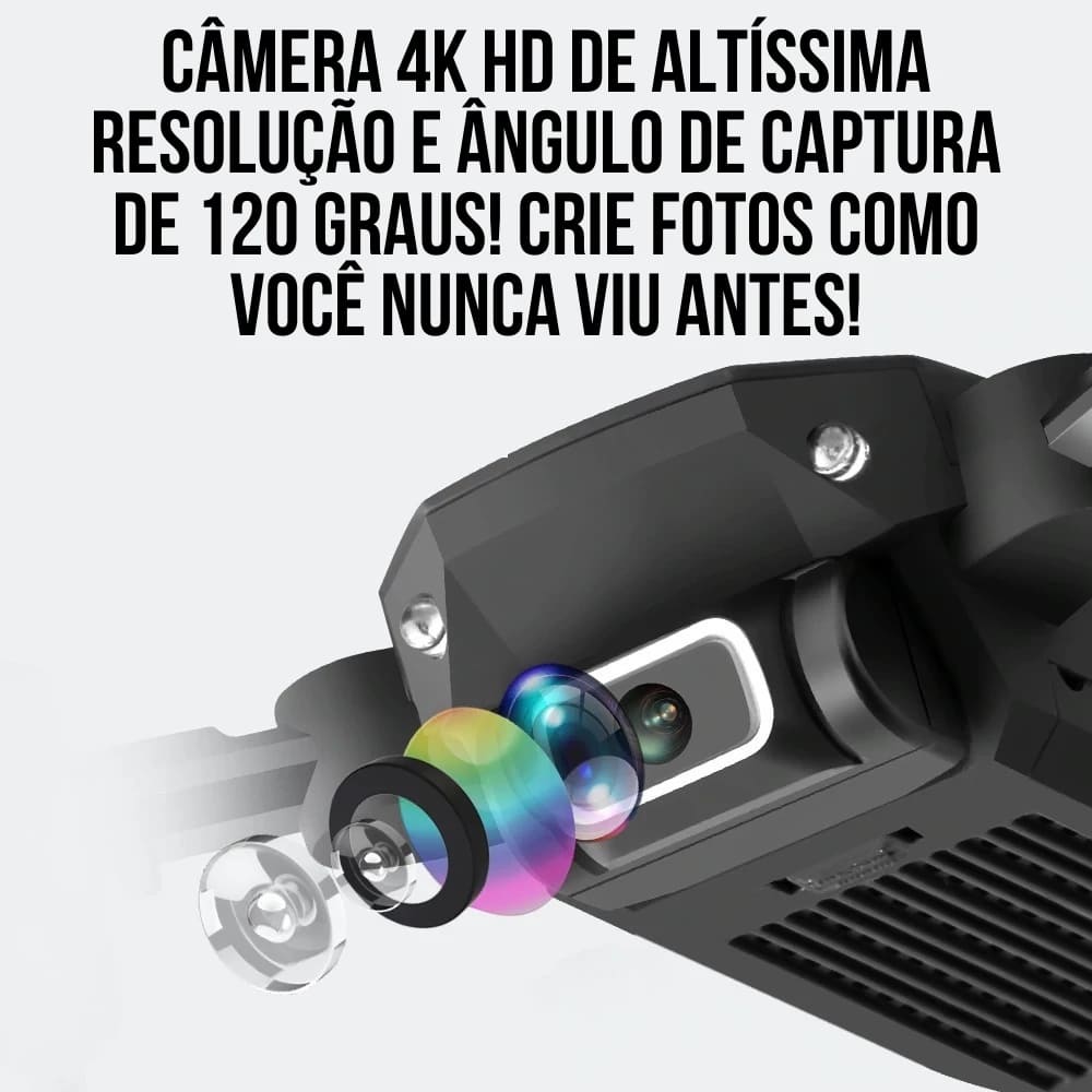 Mini Drone com Câmera 4K HD WiFi