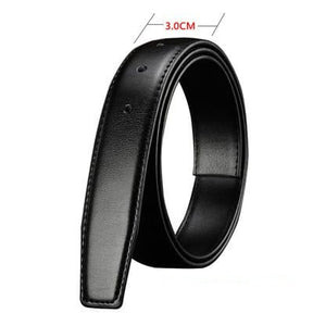 Cinto Sem Fivela Masculino Couro Legítimo Preto