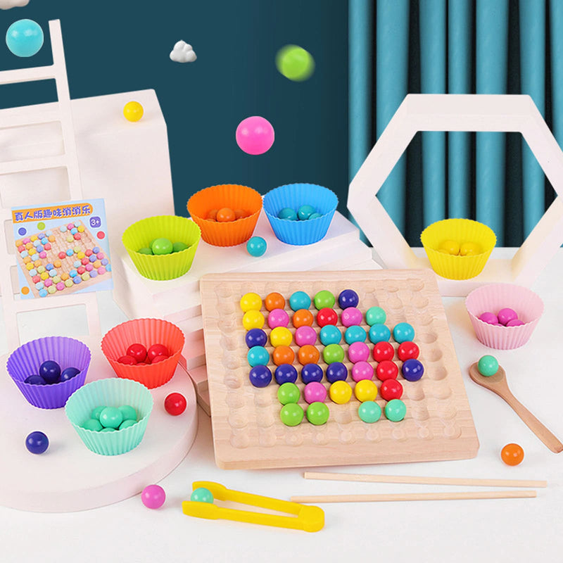 Brinquedo Educativo de Madeira para Jogo Montessori Tabuleiro Fechado
