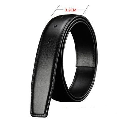 Cinto Sem Fivela Masculino Couro Legítimo Preto