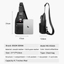 Pochete Bison Denim Transversal Couro Legítimo Original Hunt